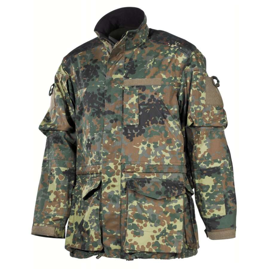 Giacca da combattimento BW, uso esercizio, mimetizzata flecktarn