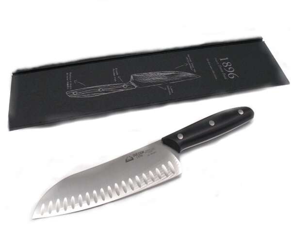Coltello Due Cigni Santoku lama con alveoli
