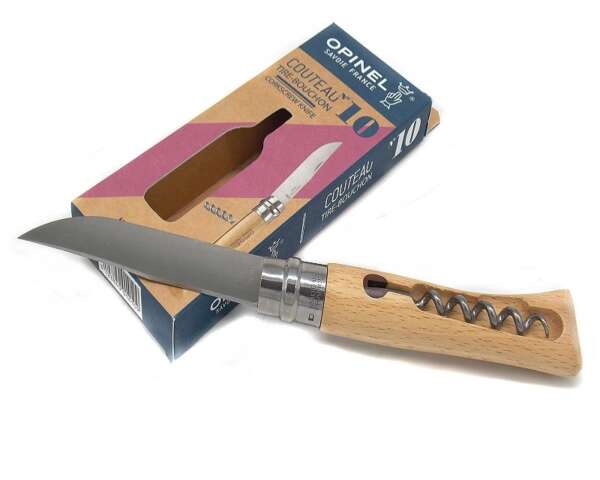 Coltello Opinel inox numero 10 con cavatappi - immagine 2
