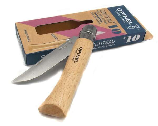 Coltello Opinel inox numero 10 con cavatappi - immagine 3
