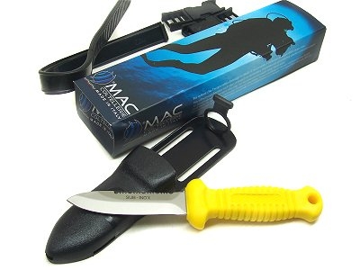 Coltello da sub Mac 9 giallo subacqueo