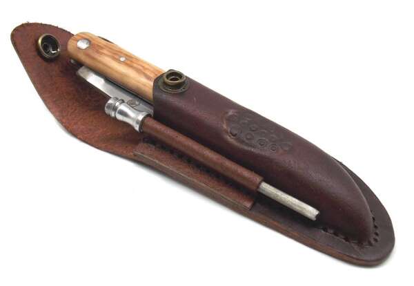 Coltello Mascu con affilatore e fodero - immagine 2