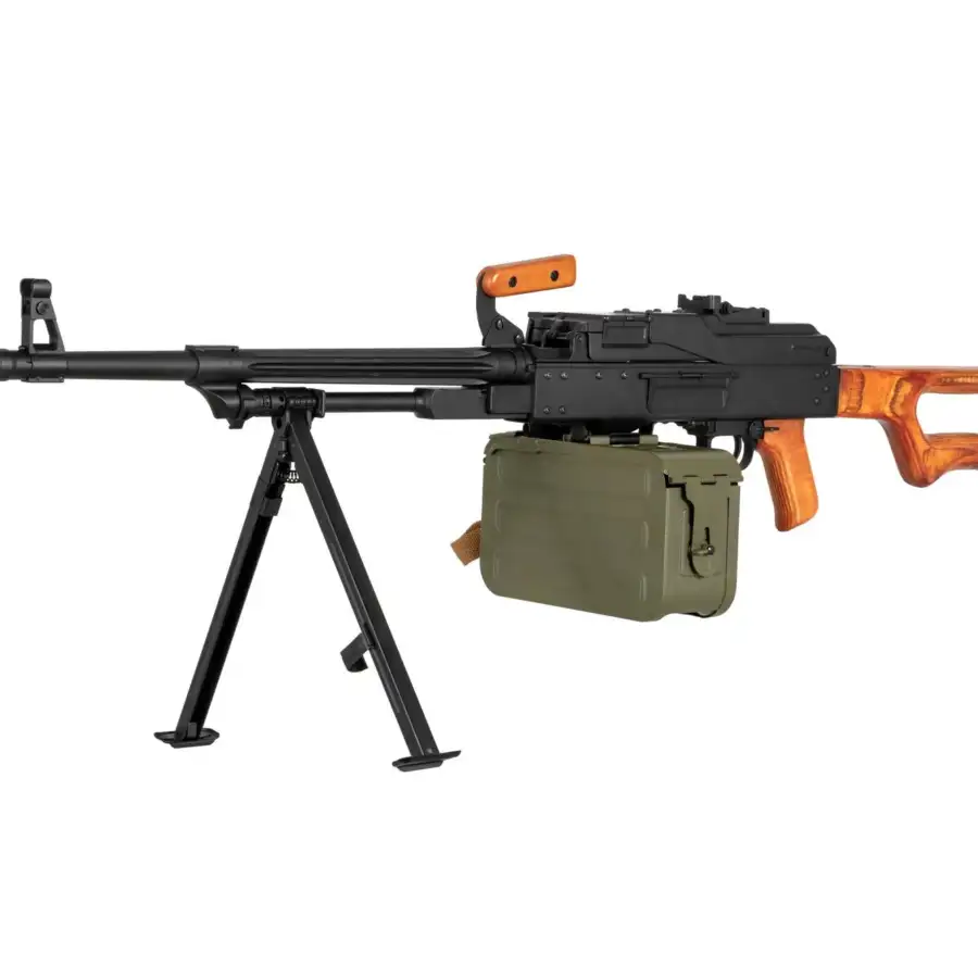 Replica della mitragliatrice AK-PK con elementi in legno