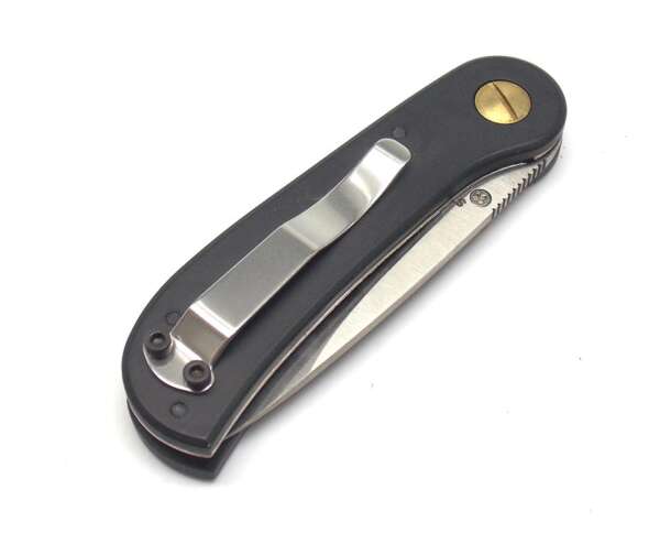 Coltello caccia manico in metallo satinato - immagine 2