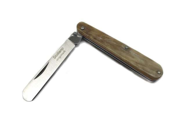Coltello rasolino siciliano corno 1424 cm 17
