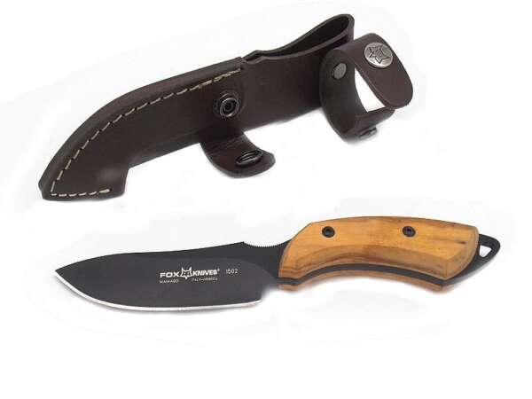 Coltello Fox da caccia manico ulivo da scuoio