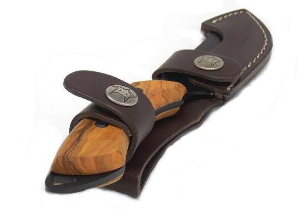 Coltello Fox da caccia manico ulivo da scuoio - immagine 3
