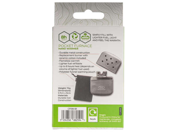 HIGHLANDER Pocket Furnace Handwarmer ALUMINIUM GREY - immagine 7