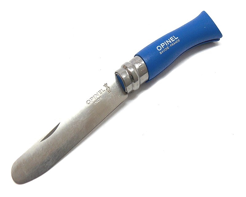 Coltello Opinel rasoio punta tonda manico colorato - ROSSO-U