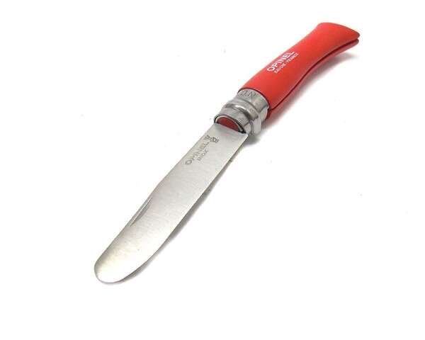 Coltello Opinel rasoio punta tonda manico colorato - immagine 3