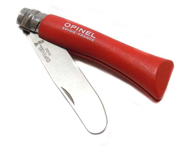 Coltello Opinel rasoio punta tonda manico colorato - immagine 5