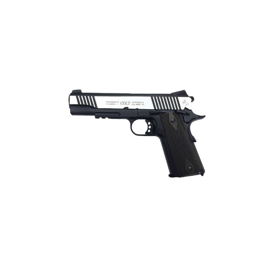 COLT 1911 RAIL GUN® CO2 BICOLORE 6MM SCARRELLANTE FULL METAL