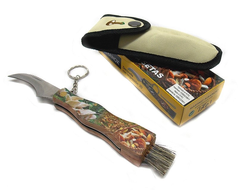Coltello per funghi con fodero in nylon Albainox 18258
