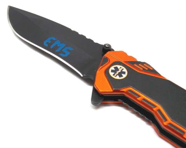 Coltello Albainox Pubblica Assistenza da soccorso EMS con manico in metallo 19432 - immagine 2