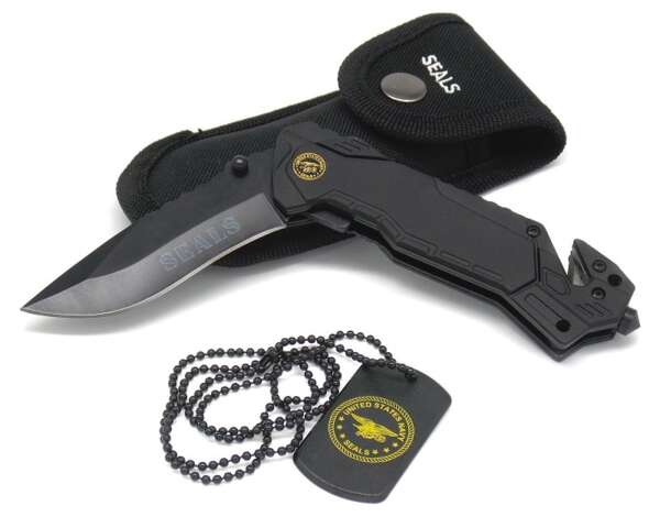 Coltello Albainox da soccorso Seals con manico in metallo 19437