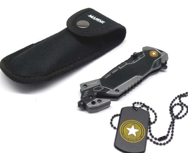 Coltello Albainox da soccorso Marine con fodero e collana 19434 - immagine 2