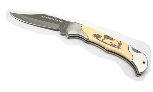 Coltello da caccia Albainox cinghiale con cacciatore