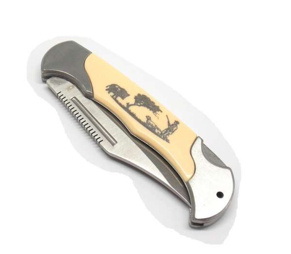 Coltello da caccia Albainox cinghiale con cacciatore - immagine 2