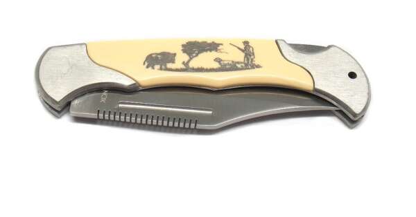 Coltello da caccia Albainox cinghiale con cacciatore - immagine 3
