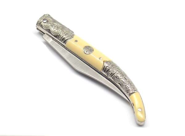 Coltello Albainox manico avorio con inserti di colore argento - immagine 2