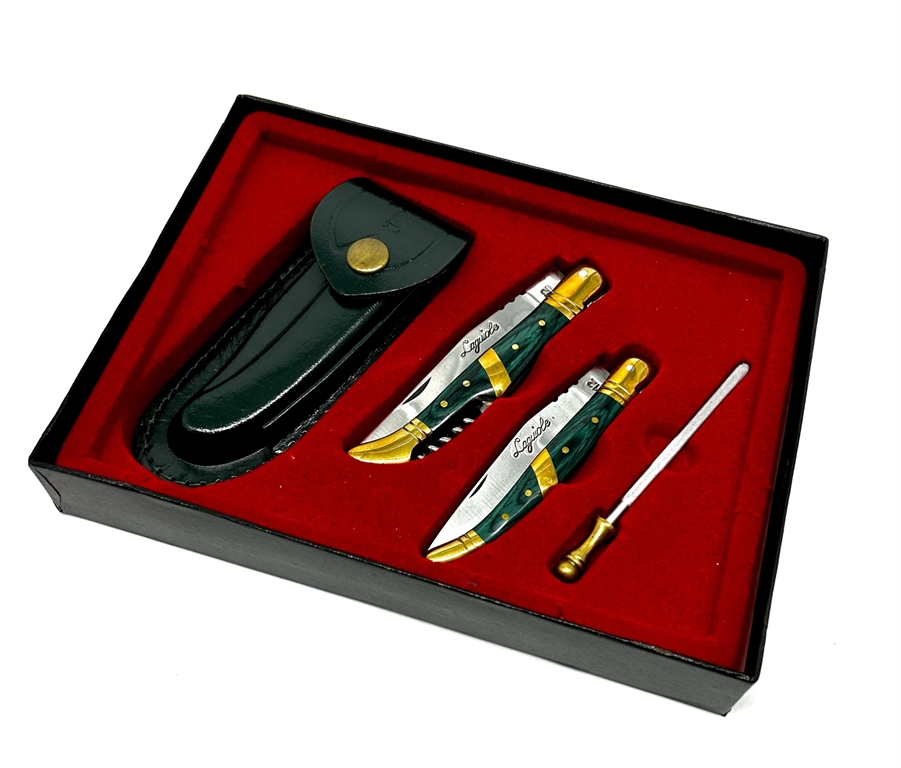 Coltello laguiole 2 pezzi con affilatore