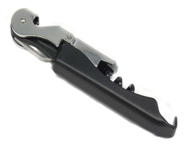 Cavatappi ed apribottiglia manico nero - immagine 3