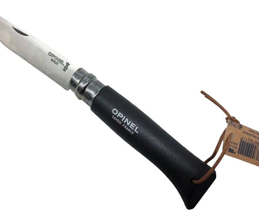 Coltello Opinel inox numero 8 manico in legno colorato - ROSSO-U