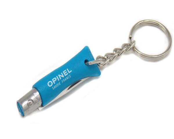 Coltello Opinel colorato con anello - AZZURRO-U - immagine 2