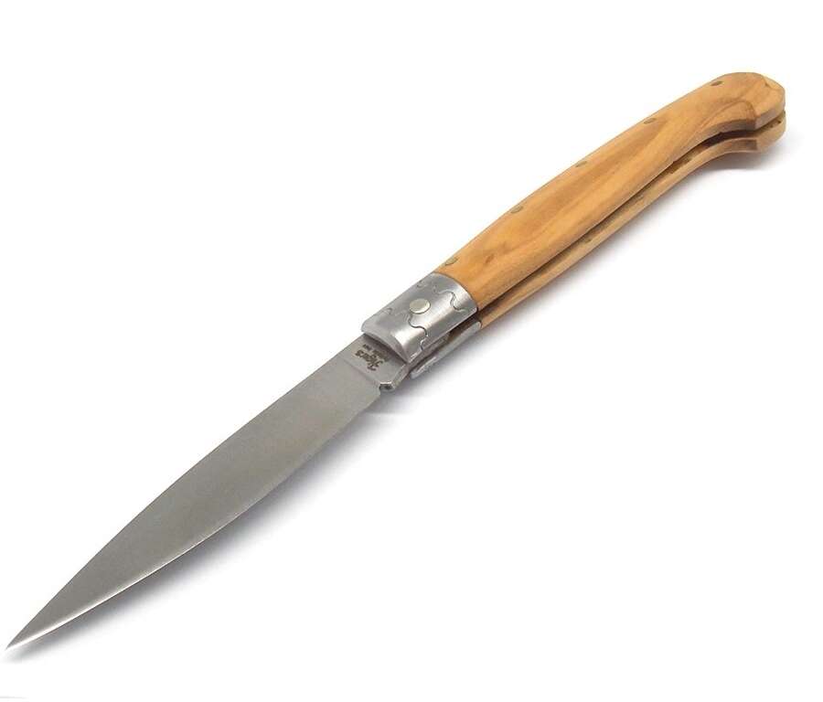 Coltello pattada inox manico ulivo 18 cm testina in acciaio