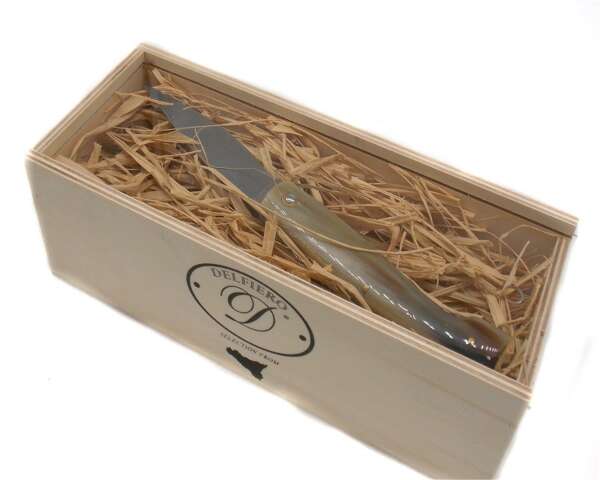 Coltello bistecca Pattada Figus in corno con scatola Delfiero Selection From - immagine 2
