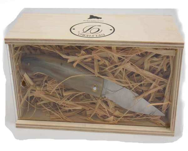 Coltello bistecca Pattada Figus in corno con scatola Delfiero Selection From - immagine 3