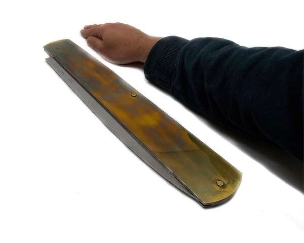 Coltello siciliano gigante lama 33 cm con manico ottone - immagine 3
