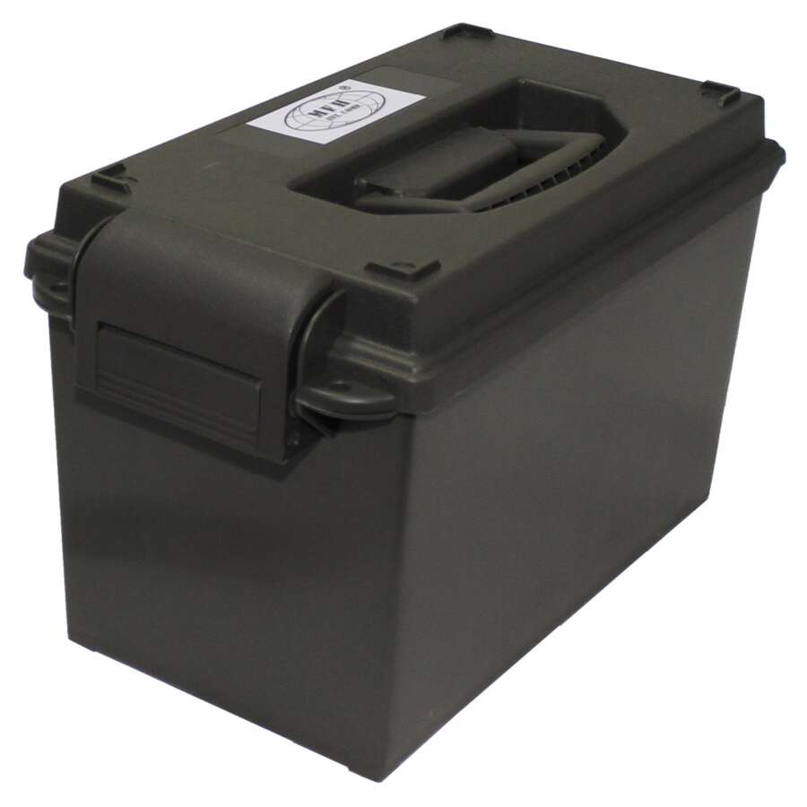 MFH Scatola per munizioni USA, plastica, cal. 50 mm, oliva