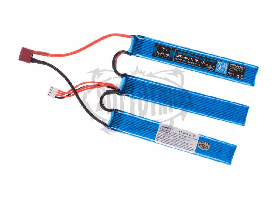 Nimrod Lipo 11.1V 1300mAh 25C Spina a T tipo split