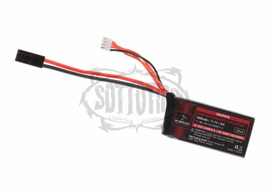 Nimrod Tipo Lipo 11.1V 1000mAh 65C Grafene PEQ