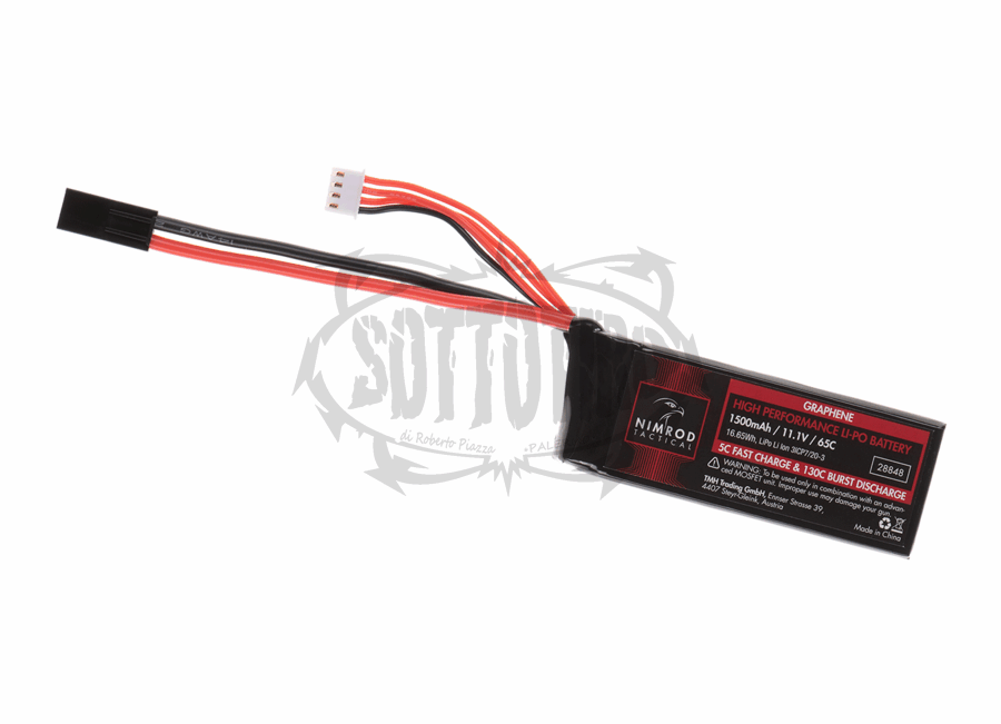 Nimrod Lipo 11.1V 1500mAh 65C Grafene CON MINI TAMIYA