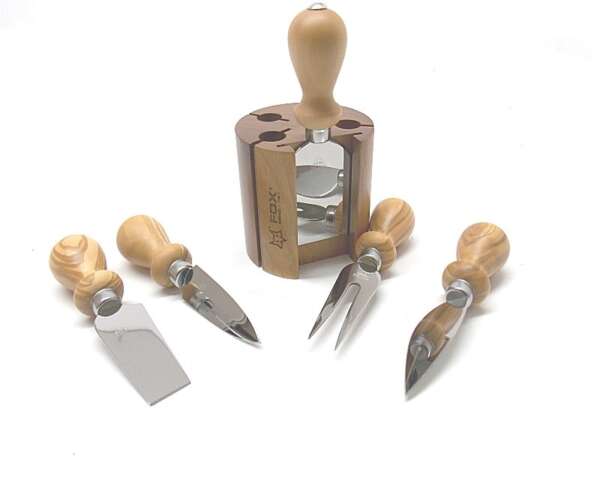 Set coltelli Fox Due Cigni da formaggio con ceppo - immagine 2