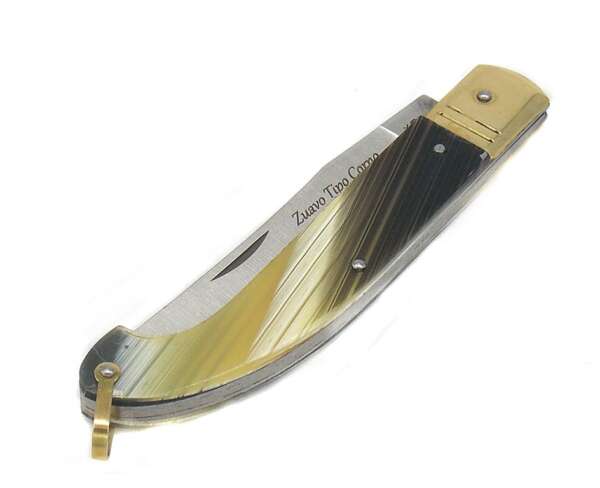 Coltello De Luca Zuavo manico in finto corno 15 cm - immagine 3
