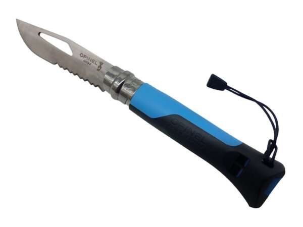 Coltello Opinel outdoor numero 8 manico grigio e celeste - immagine 3