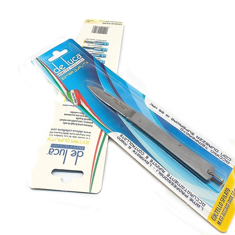 Coltello De Luca sfilato di Frosolone 15 cm manico in acciaio
