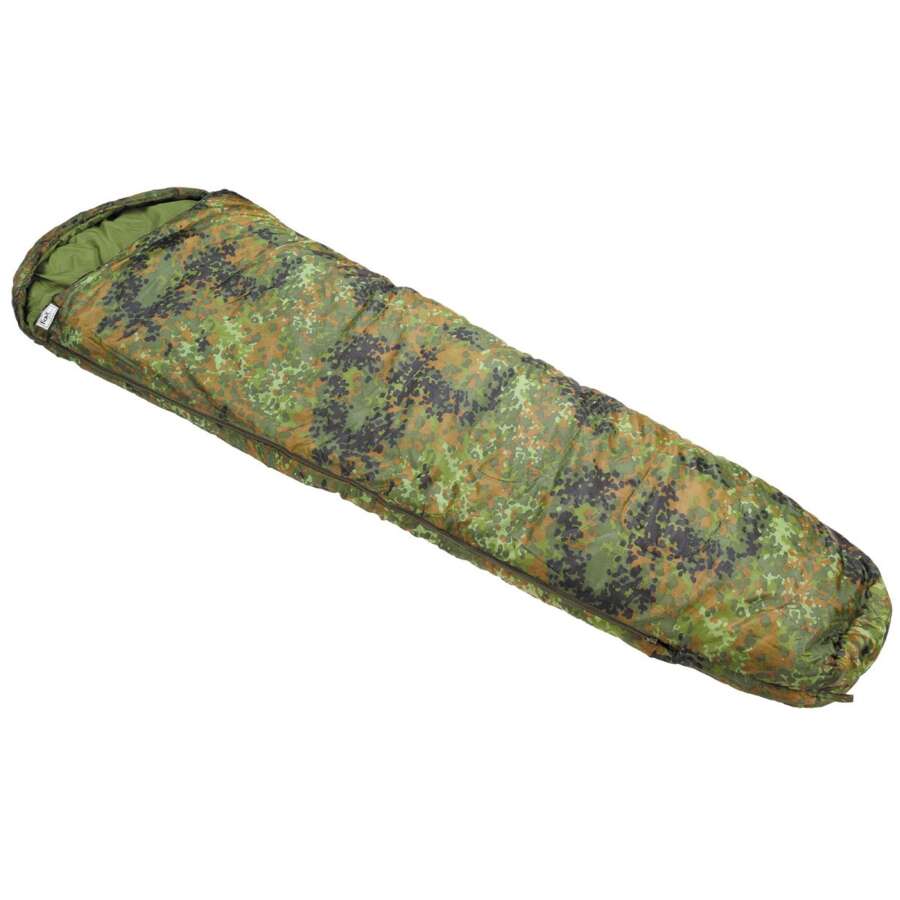Sacco a pelo mummia , flecktarn, imbottitura a 2 strati