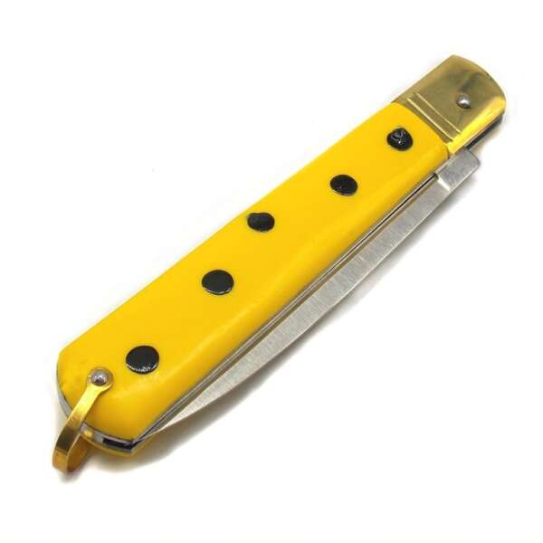 Coltello De Luca sfilato di Frosolone 17 cm manico giallo - immagine 3