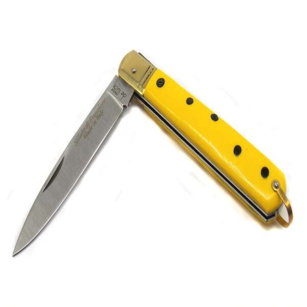 Coltello De Luca sfilato di Frosolone 19 cm manico giallo - immagine 2