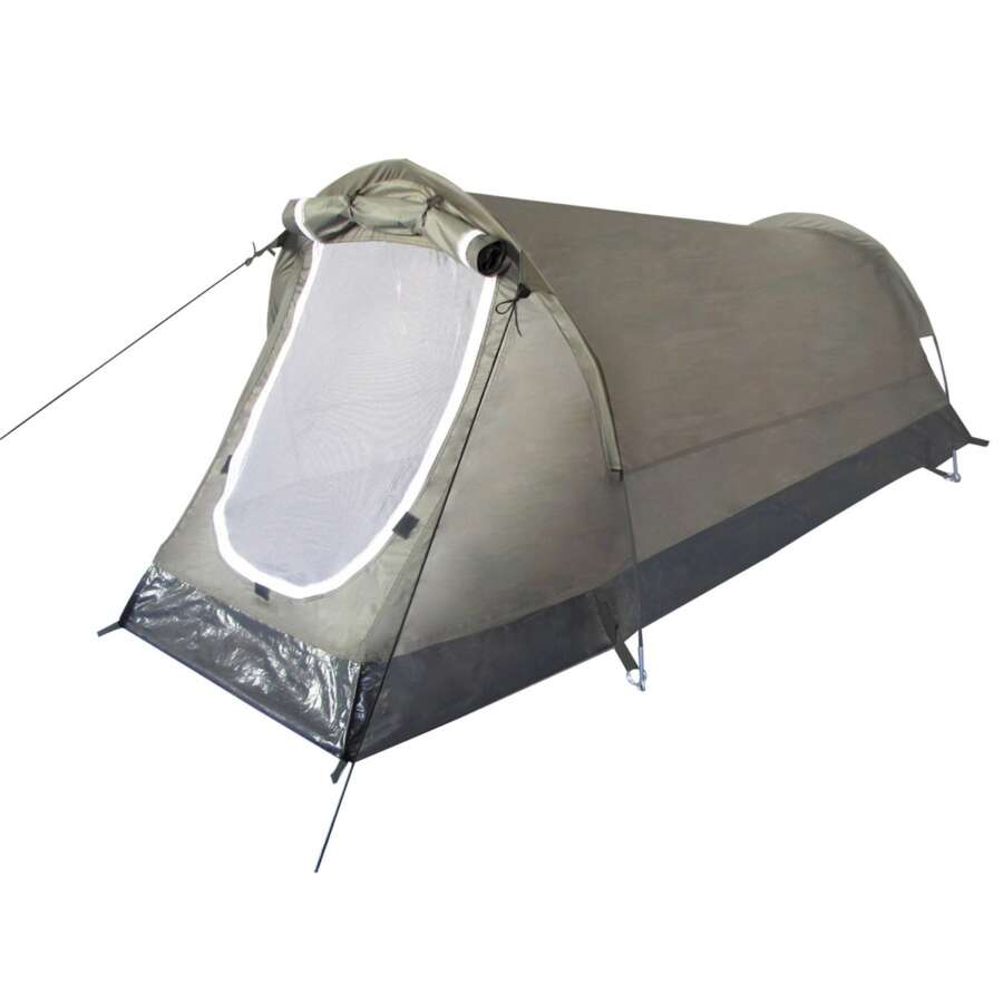 tenda a tunnel, "Hochstein", oliva, 2 persone