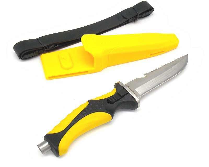 Coltello subacqueo Nautilis Albainox fodero giallo