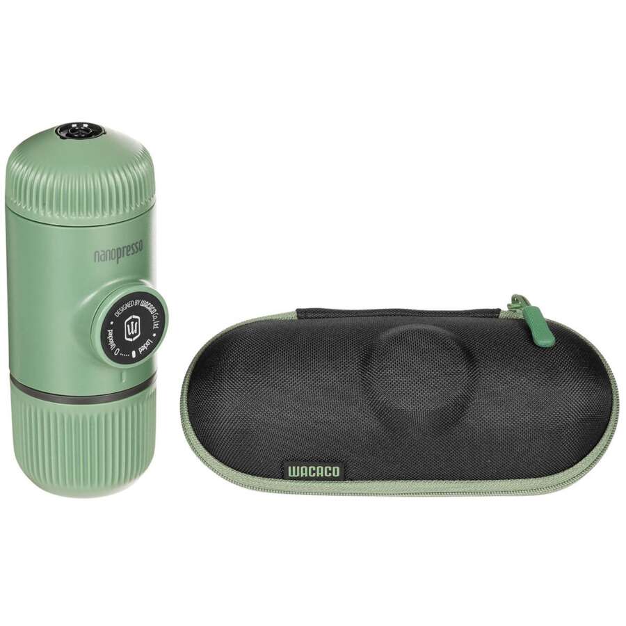 Macchina per caffè espresso "WACACO", verde, con custodia