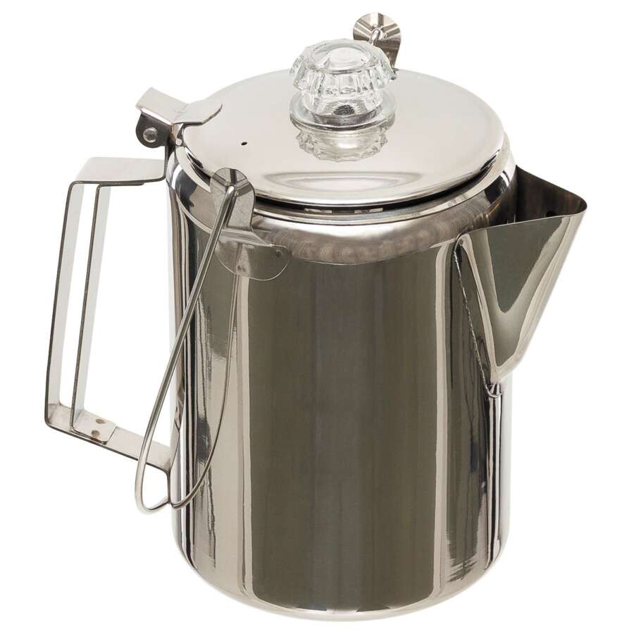 Caffettiera, con percolatore, acciaio inossidabile, (9 tazze)