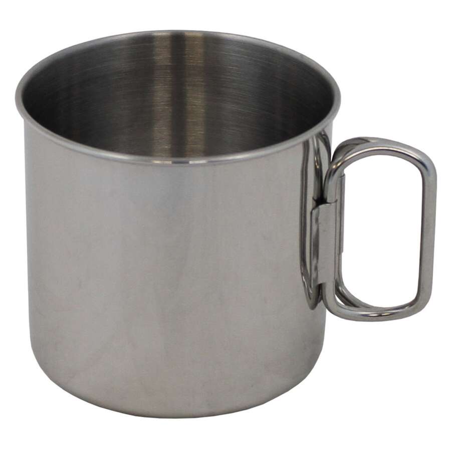 Tazza, acciaio inossidabile, manici pieghevoli, circa 450 ml