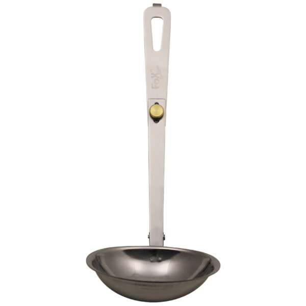 mestolo pieghevole, acciaio inossidabile, con borsa