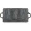 piastra grill in ghisa 2 maniglie circa 50 x 23 x 1,5 cm
